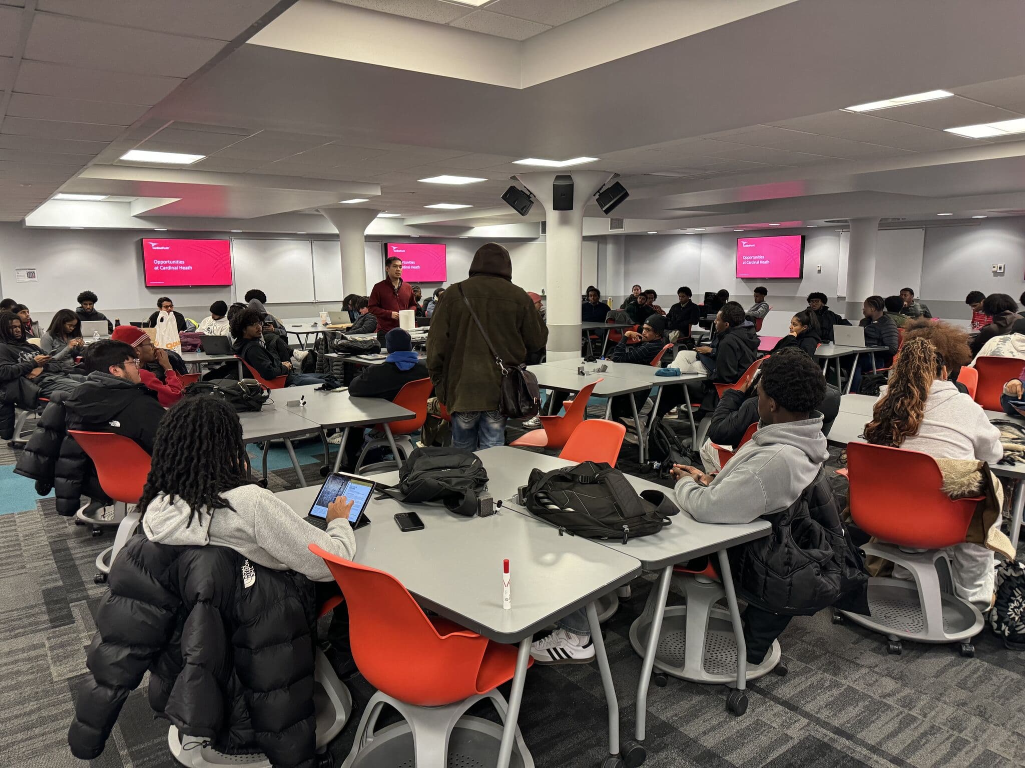 Students participating in a ColorStack workshop